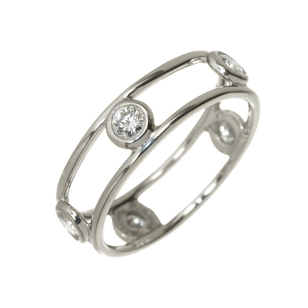 Tiffany & Co. Double Wire Ring with 5 Diamonds, Platinum (Pt)